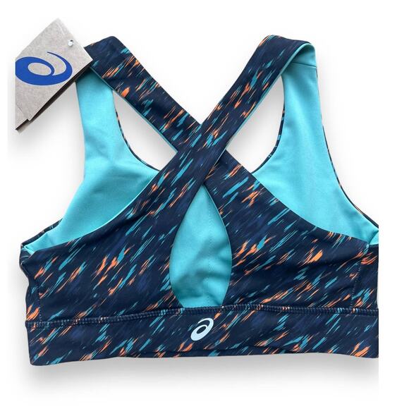 ASICS PR LYTE Sports Bra Medium Impact | Womens M | Night Shade/Sage Print NWT - Picture 6 of 10